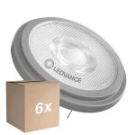 Multipack 6x Ledvance LED spot G53 AR111 7.4W 450lm 24D - 930 Blanc Chaud | Meilleur rendu des couleurs - Dimmable - Équivalent 50W