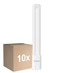 Multipack 10x Noxion Lucent PL-L LED 11.9W 1450lm - 830 Blanc Chaud | 4-Pins - Équivalent 24W