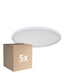 Multipack 5x D'Lite Plafonnier Luma Blanc 22W 2000lm - 827 Blanc Très Chaud | IP44 - 42cm