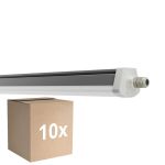 Multipack 10x Ledvance Étanche Réglette Imperméable FLEX Câblage Traversant 34W 5600lm - 840 Blanc Froid | 120cm - Équivalent 2x36W