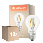 Multipack 10x Ledvance Classic LED E27 Poire Filament Claire 3.4W 470lm - 827 Blanc Très Chaud | Équivalent 40W