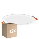 Multipack 12x Osram Downlight LED Recess Slim Blanc 22W 2000lm 110D - 840 Blanc Froid| Diamètre 200mm - IP20