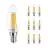 Multipack 10x Noxion Lucent LED E14 Bougie Filament Claire 4.5W 470lm - 827 Blanc Très Chaud | Dimmable - Équivalent 40W