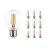 Multipack 10x Noxion Lucent Filament LED E27 Poire Claire 4.5W 470lm - 827 Blanc Très Chaud | Équivalent 40W