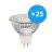 Multipack 25x Noxion Spot LED GU5.3 MR16 4.4W 345lm 12V 36D - 827 Blanc Très Chaud | Dimmable - Équivalent 35W