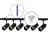 Bright Choice Ensemble complet Rail Monophasé Rail 2 Mètre Noir | incl. 6x Spot + GU10 2700K 3W Dimmable + Embout, Connecteur d’Alimentation et I-Connecteur