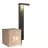 Multipack 3x Nordlux Solar Éclairage de jardin Rica Carré Acier Inoxydable Noir 4.5W 380lm - 830 Blanc Chaud |Détecteur de Mouvement et de Lumière