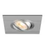 SLV New Tria 75 XL Spot Aluminium Gris Carré | Diamètre 75mm - Convient pour 1x GU10 