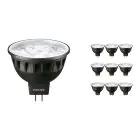 Multipack 10x Philips Master LED Spot GU5.3 MR16 6.7W 440lm 36D - 930 Blanc Chaud | Meilleur rendu des couleurs - Dimmable - Équivalent 35W