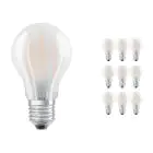 Multipack 10x Ledvance Classic LED E27 Poire Filament Dépolie 4.8W 470lm - 827 Blanc Très Chaud | Dimmable - Équivalent 40W