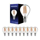 Multipack 10x Noxion Lucent Lustre LED E14 Boule Filament Claire 4.5W 470lm - 827 Blanc Très Chaud | Dimmable - Équivalent 40W