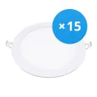 Multipack 15x Bright Choice Downlight LED UltraSlim 24W 1950lm 110D - 840 Blanc Froid | 295mm - Diamètre 280mm