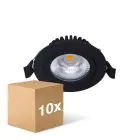 Multipack 10x Noxion LED inclinable Slim Spot Noir 6W 550lm - 930 Blanc Chaud | Diamètre 75mm - IP54 - Meilleur rendu des couleurs 
