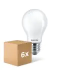 Multipack 6x Philips Corepro LED Ampoule E27 Poire Dépolie 8.5W 1055lm - 830 Blanc Chaud | Équivalent 75W