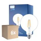 Multipack 6x Philips MASTER Value LED Globe E27 120mm Filament Claire 5.9W 806lm - 927 Blanc Très Chaud | Meilleur rendu des couleurs - Équivalent 60W