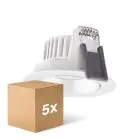 Multipack 5x Ledvance Spot LED Adjust Aluminium Blanc 8W 680lm 36D - 930 Blanc Chaud | Diamètre 68mm - IP20 - Meilleur rendu des couleurs - Dimmable