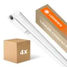 Multipack 4x Ledvance Réglette LED Linear Compact Commutateur 12W 1200lm - 830 Blanc Chaud | 90cm
