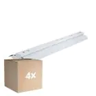 Multipack 4x Noxion Réglette Click Réflecteur V2 LED T8 | Convient pour 2x 120cm Tube LED