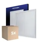 Multipack 5x Noxion Panneau LED Ecowhite V4.0 28W 3400lm - 840 Blanc Froid | 62x62cm - UGR 
