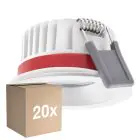Multipack 20x Ledvance Spot LED Fire Rated Aluminium Blanc 8W 720lm 36D - 940 Blanc Froid | Diamètre 68mm - IP65 - Meilleur rendu des couleurs - Dimmable