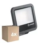 Multipack 4x Ledvance Projecteur LED Aluminium Noir 69W 9150lm 100D - 830 Blanc Chaud | IP66 - Symétrique
