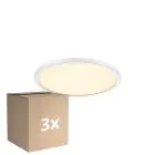 Multipack 3x Nordlux LED Plafonnier Oja 24 Blanc 11W 1250lm - 827 Blanc Très Chaud