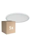 Multipack 5x D'Lite Plafonnier Luma Blanc 22W 2000lm - 827 Blanc Très Chaud | IP44 - 42cm