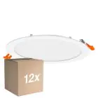 Multipack 12x Osram Downlight LED Recess Slim Blanc 22W 2000lm 110D - 830 Blanc Chaud | Diamètre 200mm - IP20